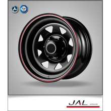 Black Finish with Red Stripe Car Trailer Wheels for Sale